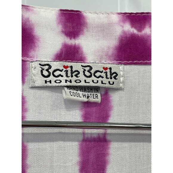 Baik Baik Honolulu Tunic Top Size Small Beaded V Neck Long Sleeve Tie Dye Boho - Picture 4 of 8